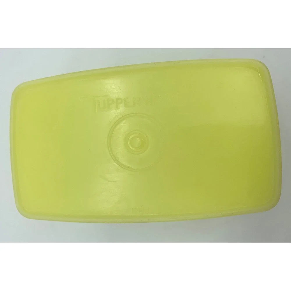 Tupperware Storage Container Yellow Rectangular Vintage 1243-3 with Lid